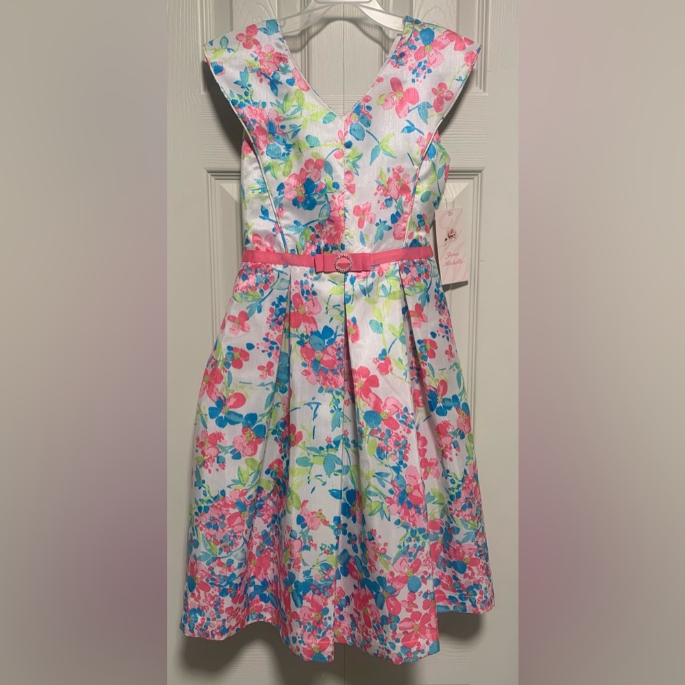 NWT Jona Michelle Girls Floral Dress size 8